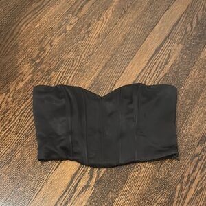 Zara Black Strapless Corset Top